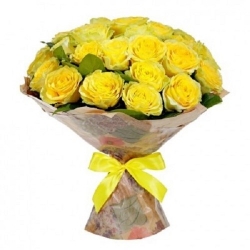 Желтый букет роз „Золотое...