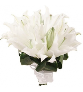 Белый букет цветов „Счастливый Союз“