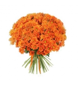 Букет хризантем „Оранжевый закат“