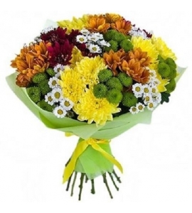 Fountain of Happiness - Bouquet of Chrysanthemums