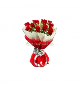 "სიყვარულის ფერი"- წითელი ვარდების თაიგული , ყვავილი , ყვავილები