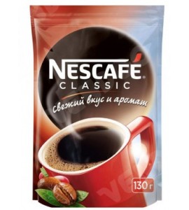 130 გრ. ხსნადი ყავა , ეკონომ შეფუთვაში, ჰერმეტული ჩამკეტით , NESCAFE, ნესკაფე.