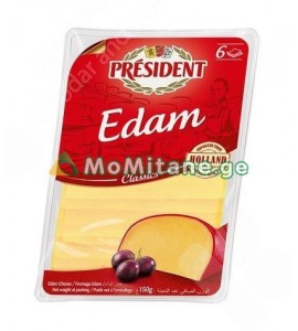 150გრ. ედამი, სლაისი, ყველის ნაჭრები , ყველი , პრეზიდენტი , რძის ნაწარმი . PRESIDENT.