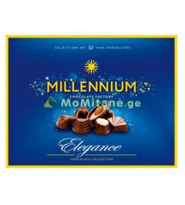 285გრ. რძიანი შოკოლადის ასორტი, მილენიუმ კლასიკი, Milenium , ტკბილეული , ბამბანერკა, ბომბონერი, სასაჩუქრე ყუთით.