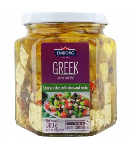 300გრ. ყველი ბერძნული ტიპის ზეთისხილით და მწვანილებით, ემბორგი, EMBORG, რძის ნაწარმი