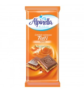 100გრ. შოკოლადი ალპინელა , ტოფის შიგთავსით , ტკბილეული , პლიტკა ,Terravita .