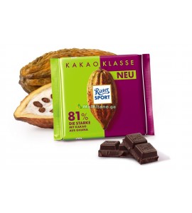 100გრ. შავი შოკოლადი , შავი პლიტკა , შოკოლადი 81% ექსტრა , ტკბილეული , Ritter SPORT .