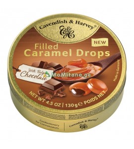 130გრ. კარამელის წვეთები შოკოლადის შიგთავსით , კანფეტები , ტკბილეული , Cavendish And Harvey .