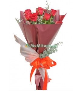 წითელი ვარდების თაიგული F01014 , ყვავილი , ყვავილები