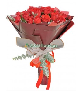 წითელი ვარდების თაიგული  F01021 , ყვავილი , ყვავილები