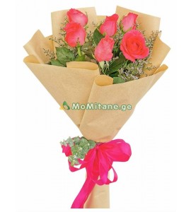 ვარდისფერი ვარდების თაიგული F01025 , ყვავილი , ყვავილები