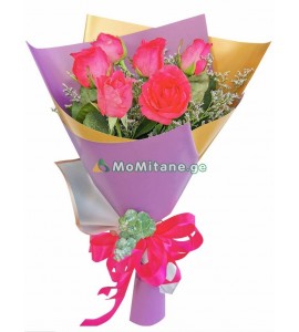 ვარდისფერი ვარდების თაიგული F01027 , ყვავილი , ყვავილები