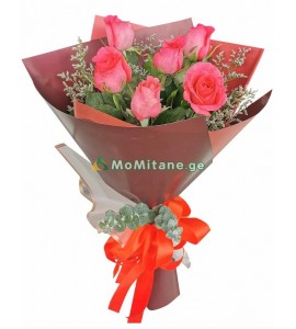 ვარდისფერი ვარდების თაიგული F01029 , ყვავილი , ყვავილები