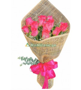 ვარდისფერი ვარდების თაიგული F01032 , ყვავილი , ყვავილები