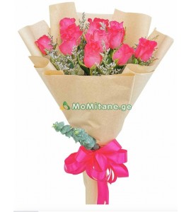 ვარდისფერი ვარდების თაიგული F01033 , ყვავილი , ყვავილები