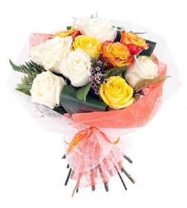 Banquet - Bouquet of Aspidistra Leaves and Roses