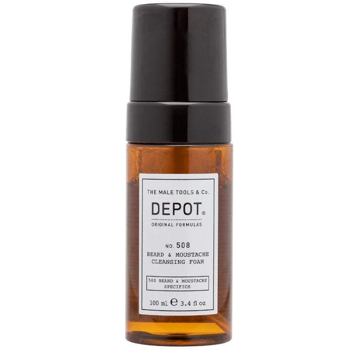 DEPOT 508 CLEANSING BEARD & MOUSTACHE FOAM 100მლ წვერის გამწმენდი ქაფი