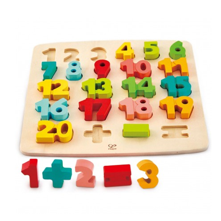 Hape ხის პაზლი Chunky Number Math Puzzle