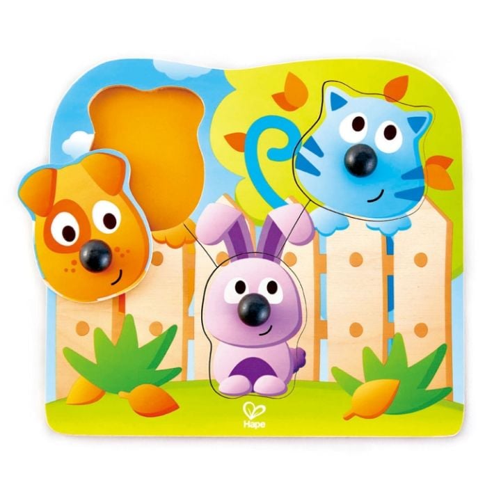 Hape ხის სათამაშო პაზლი Big Nose Wild Puzzle