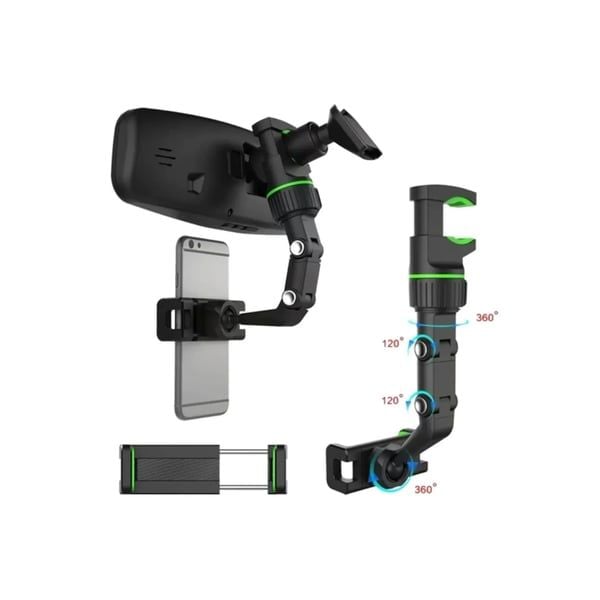 AUTOKIT INTERIOR REAR VIEW MIRROR 360 DEGREE PHONE HOLDER სარკის ჩასადები ტელეფონი
